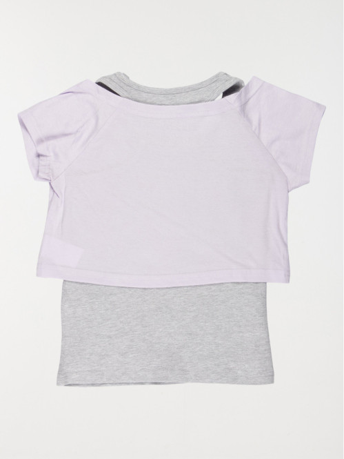 Tee-shirt 2 en 1 sport fille (3-8A)