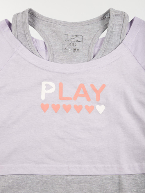 Tee-shirt 2 en 1 sport fille (3-8A)