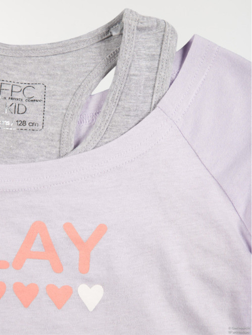 Tee-shirt 2 en 1 sport fille (3-8A)