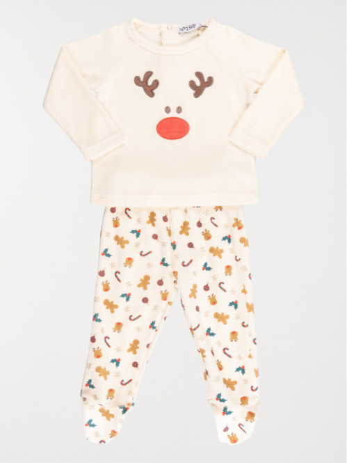 Pyjama 2 pièces renne garçon (3-36M)
