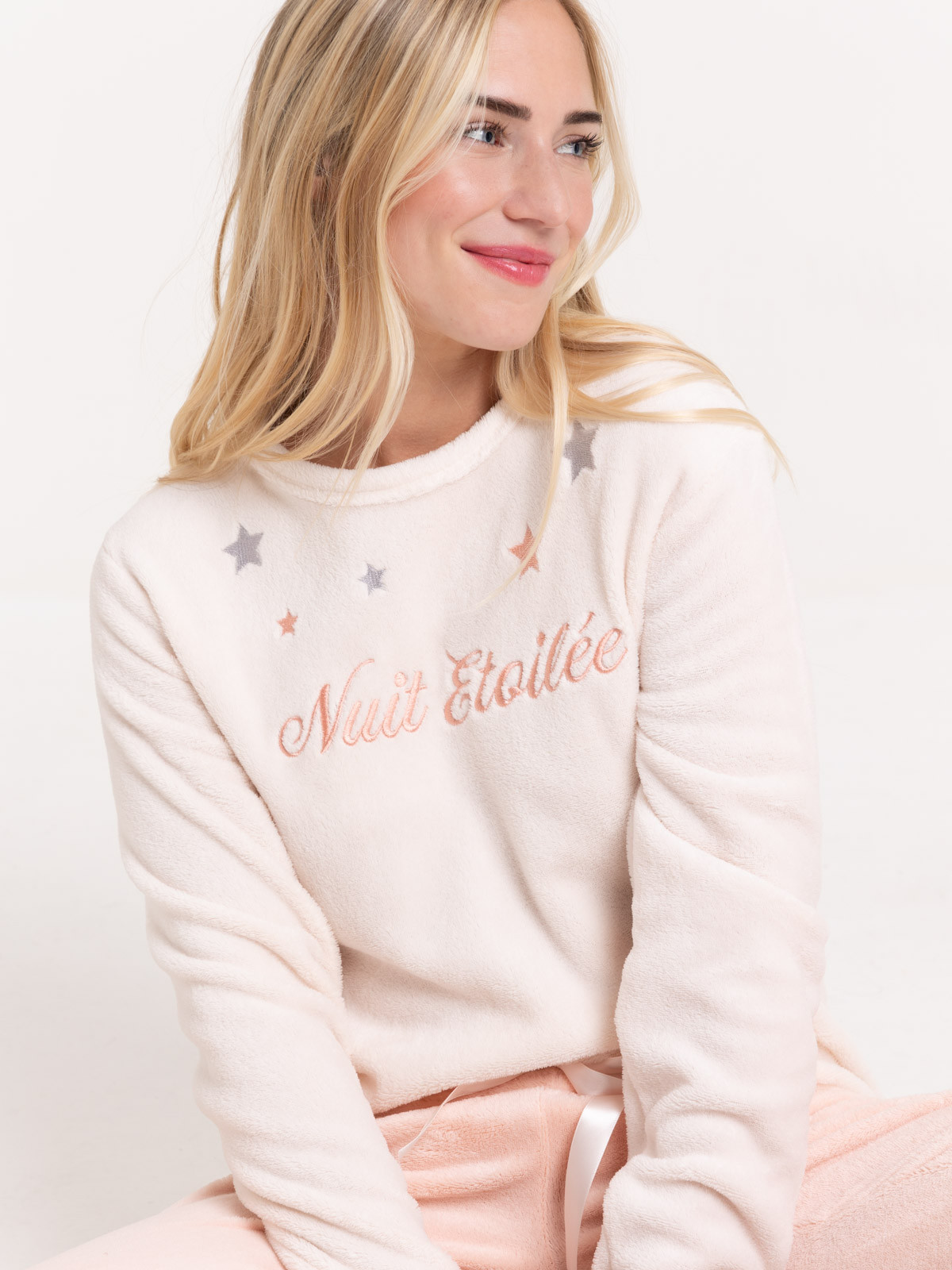 Pyjama polaire nuit étoilée femme Pyjama polaire nuit étoilée femme