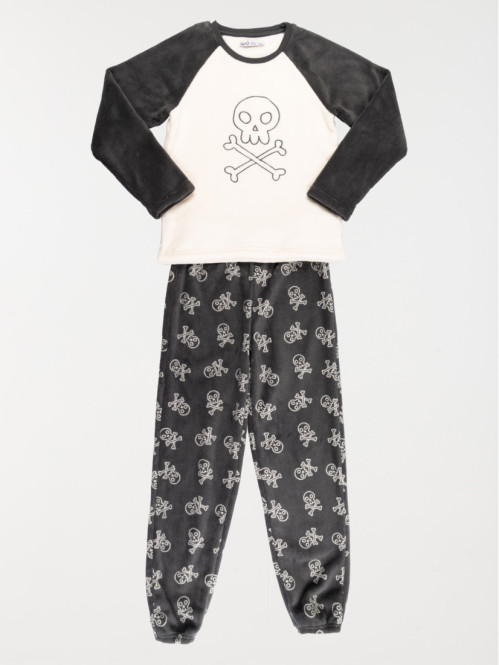 Pyjama tête de mort garçon (3-12A)