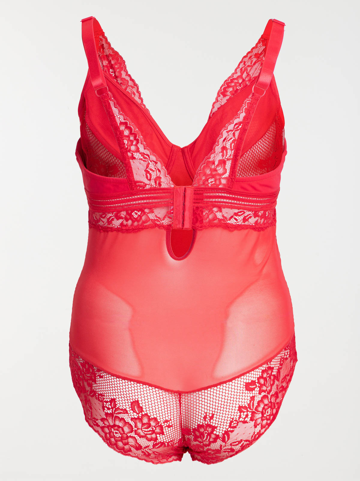 Body grande taille rouge femme