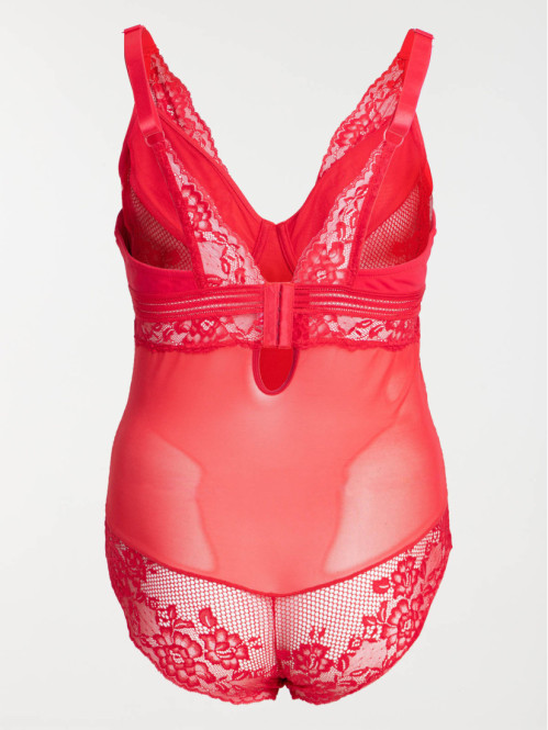 Body grande taille rouge femme Body grande taille rouge femme
