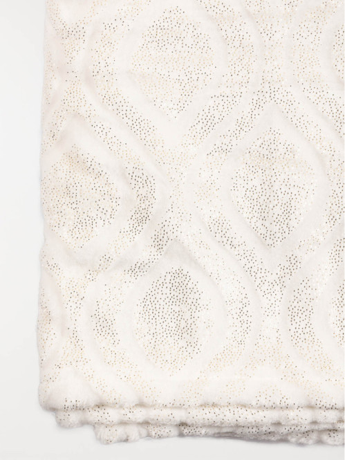 Plaid blanc cassé 130 x 170 cm