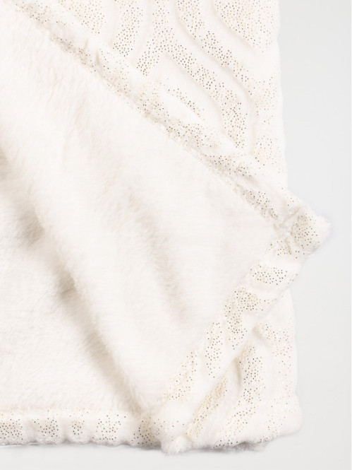Plaid blanc cassé 130 x 170 cm