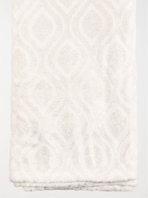 Plaid blanc cassé 130 x 170 cm