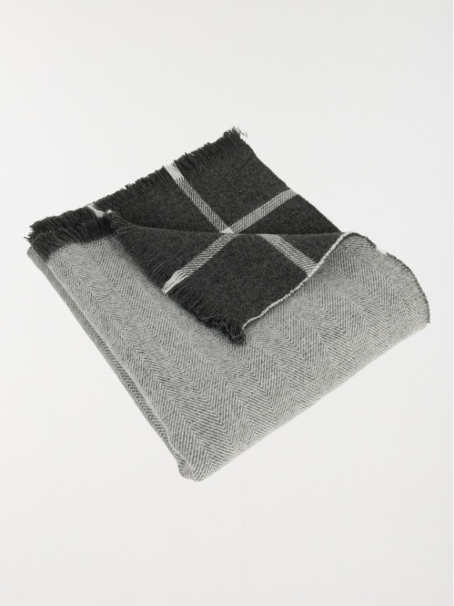 Plaid gris anthracite 130 x...