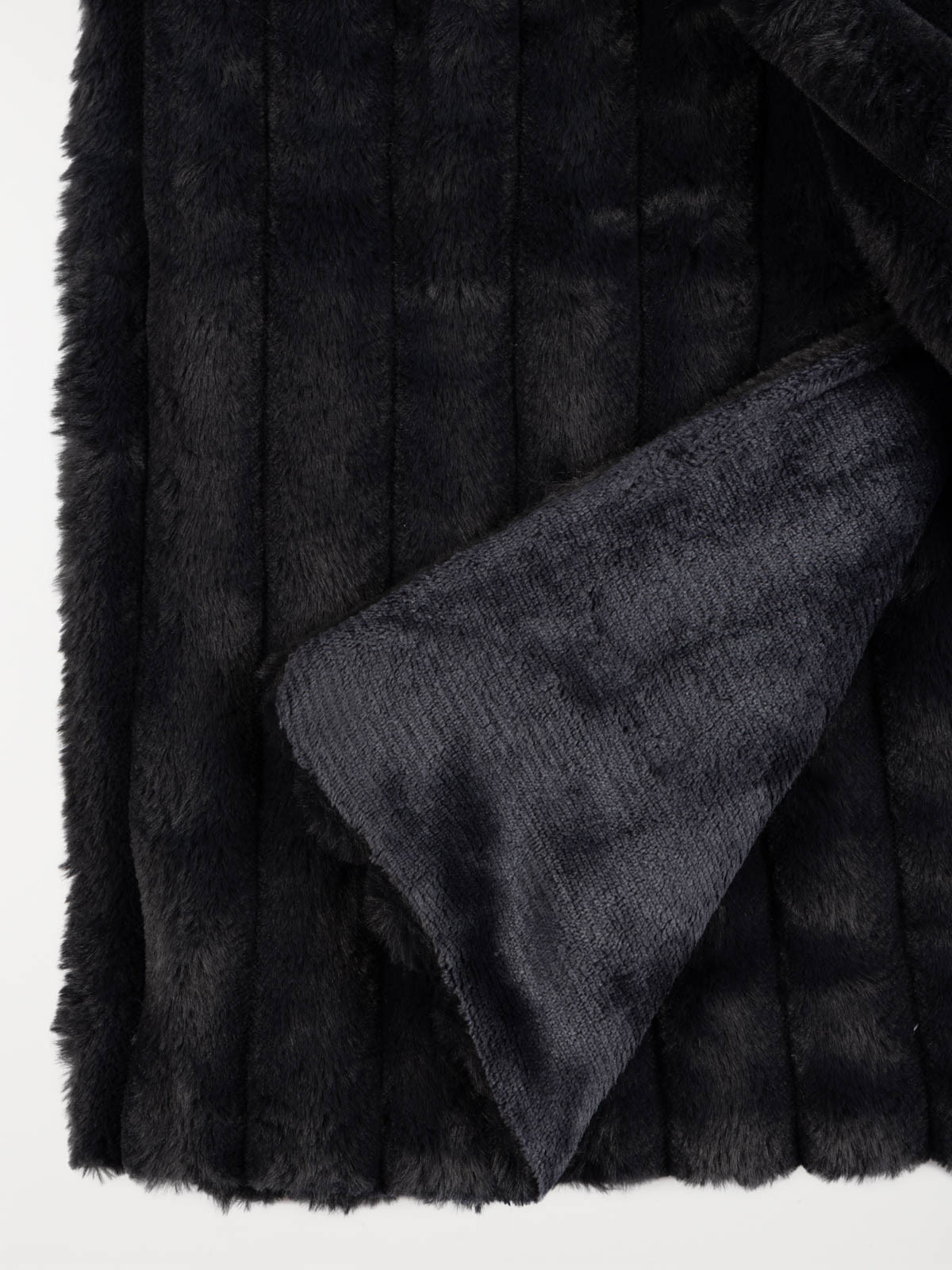 Plaid gris anthracite foncé 130 x 160 cm