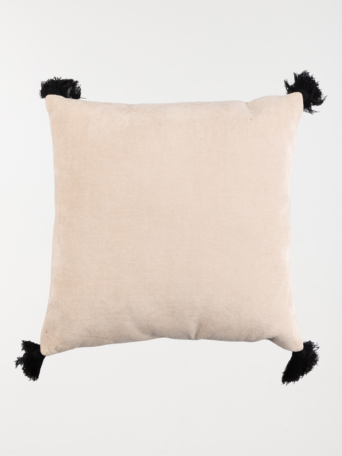 Coussin carré pompons 45 x 45 cm Coussin carré pompons 45 x 45 cm