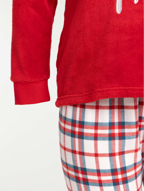 Pyjama Noël Femme Grande Taille - Pantalon En Polaire Douce, Taille Haute élastique - Confort Chaud Pour Hiver - 14