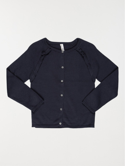 Gilet détail volant fille (3-12A)
