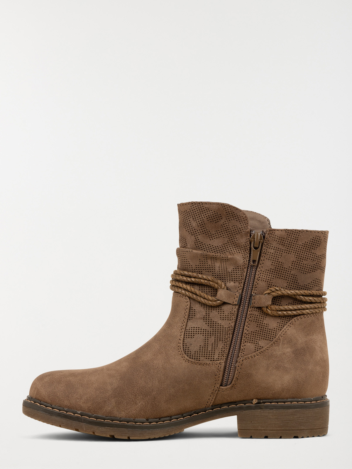 Bottines plates femme taupe (36-41)