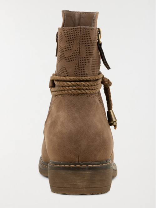 Bottines plates femme taupe...