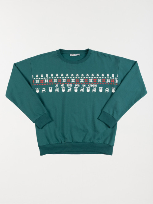 Sweat noël vert garçon (XXS-M)
