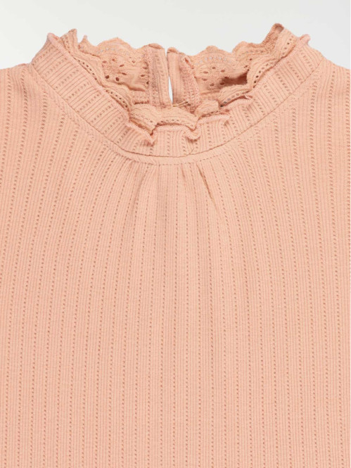 Tee shirt côtelé mistypink fille (3-12A)