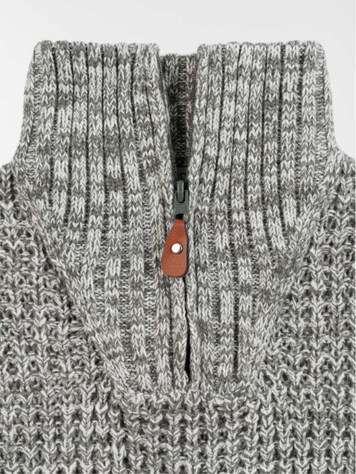 Pull col montant zippé garçon (3-12A)