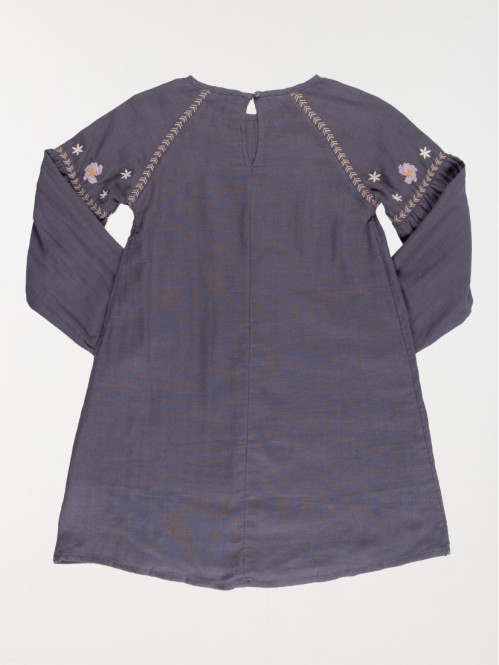 Robe broderies fleurs fille...