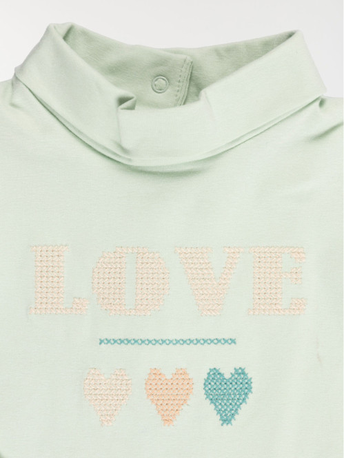 Sous pull fille love coeurs (3-36M) Sous pull fille love coeurs (3-36M)