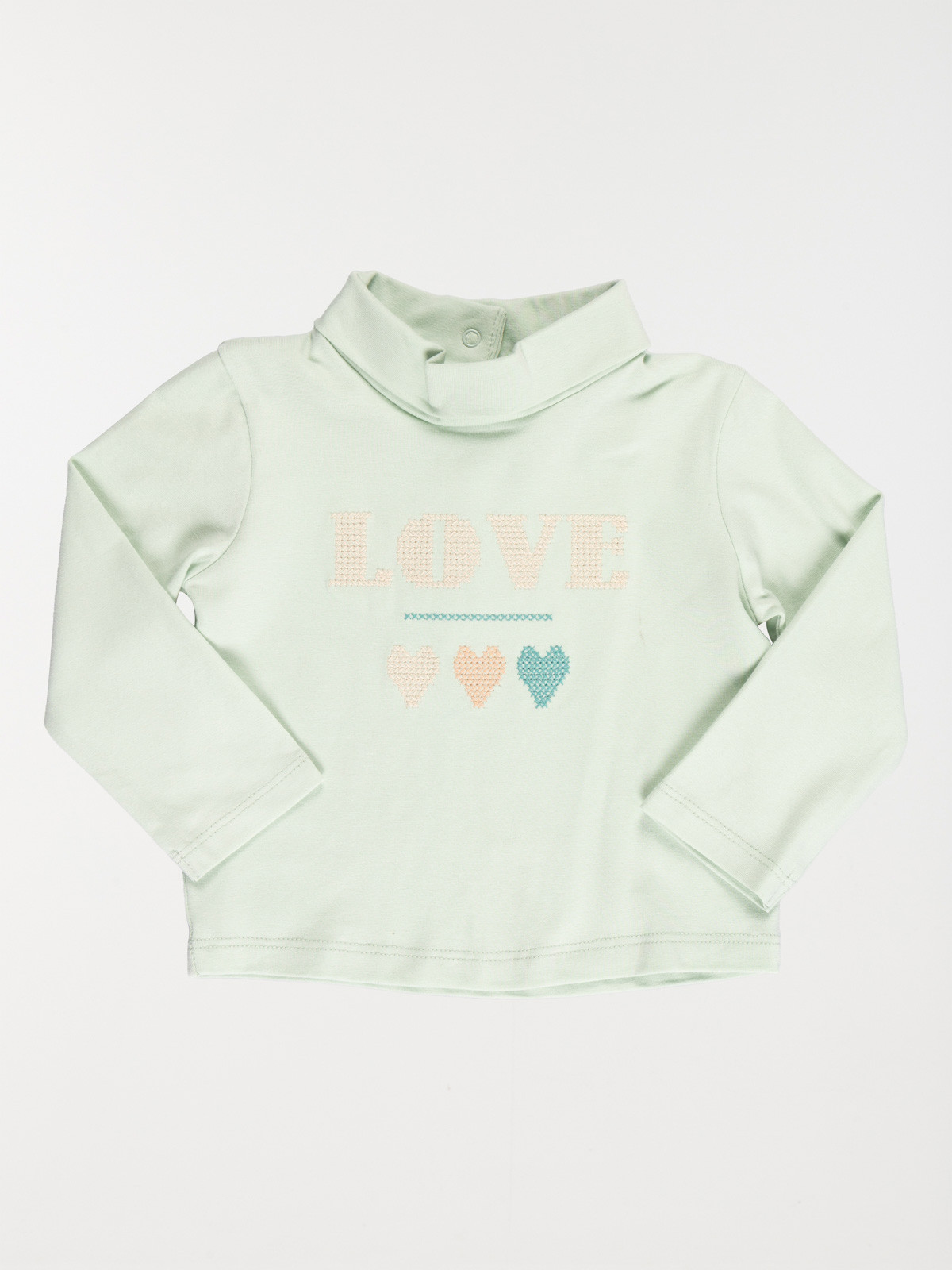 Sous pull fille love coeurs (3-36M)