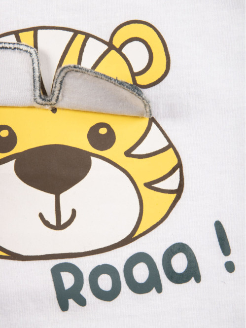 T-shirt tigre lunette 3D garçon (3-24M)