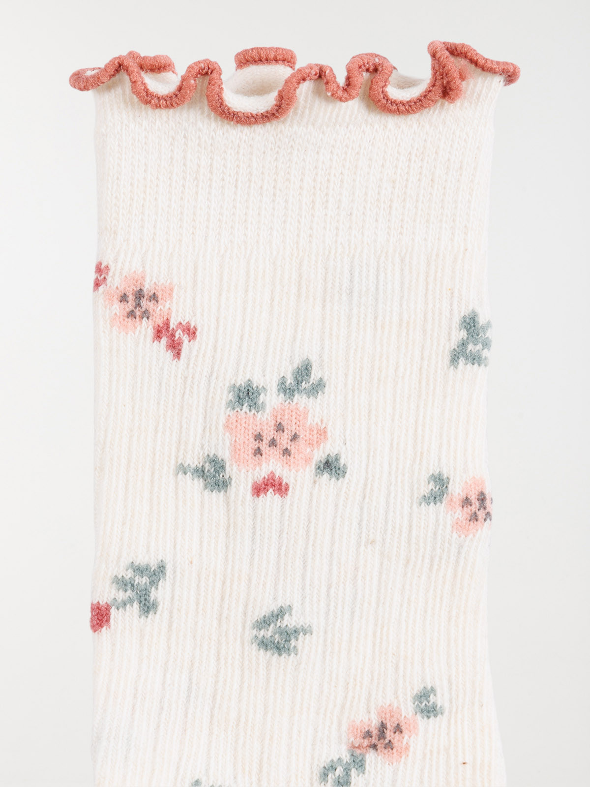 Lot 5 paires chaussettes fleurs filles