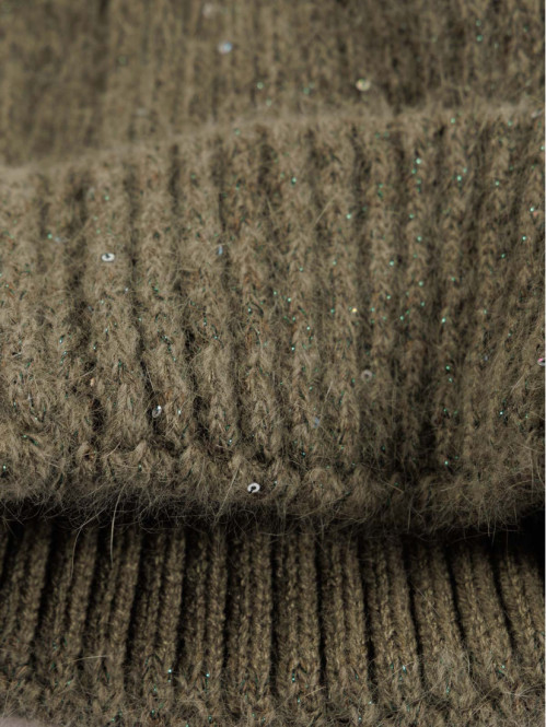 Bonnet sequins urban kaki...