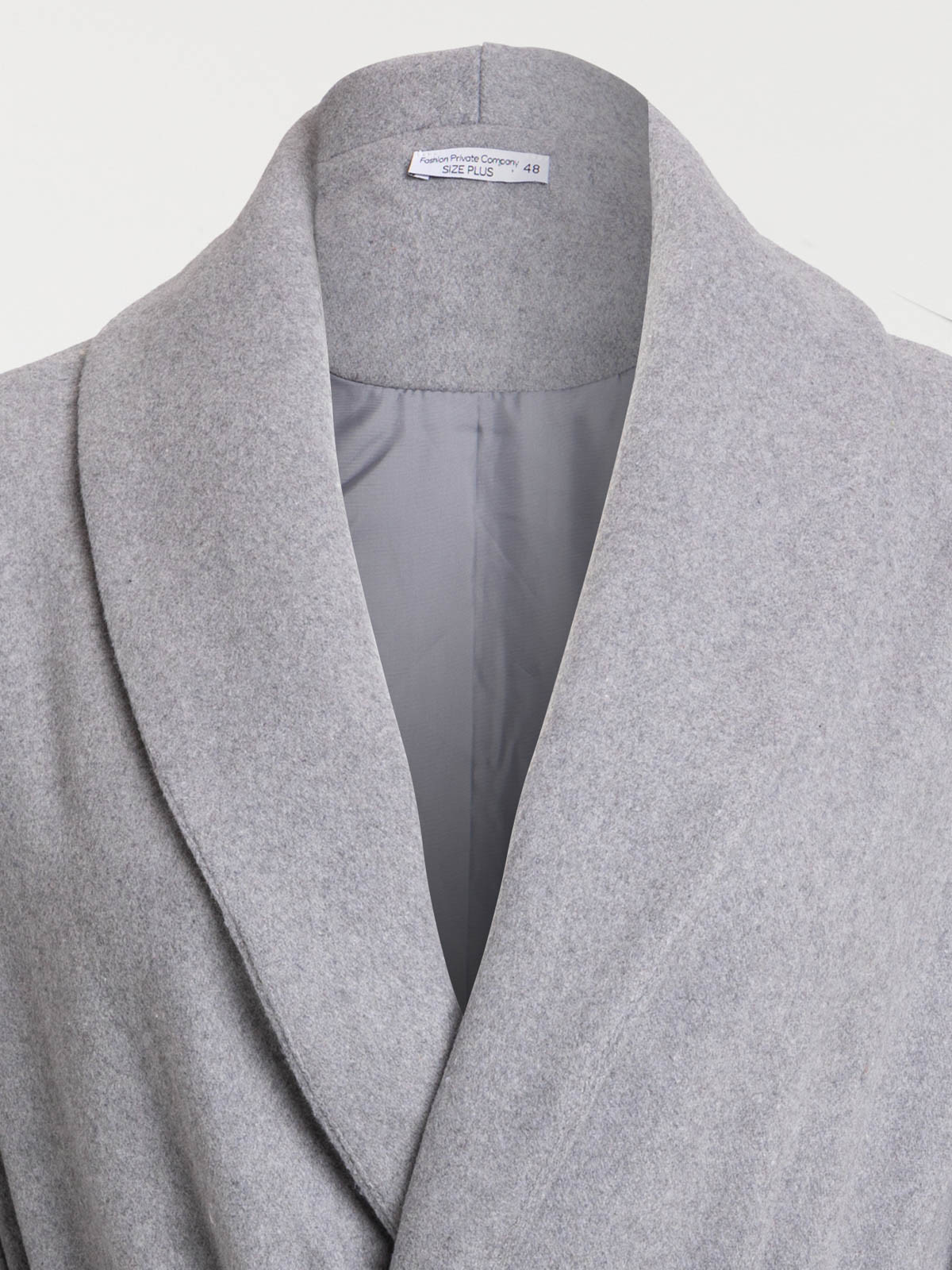 Manteau ceinturé grande taille femme