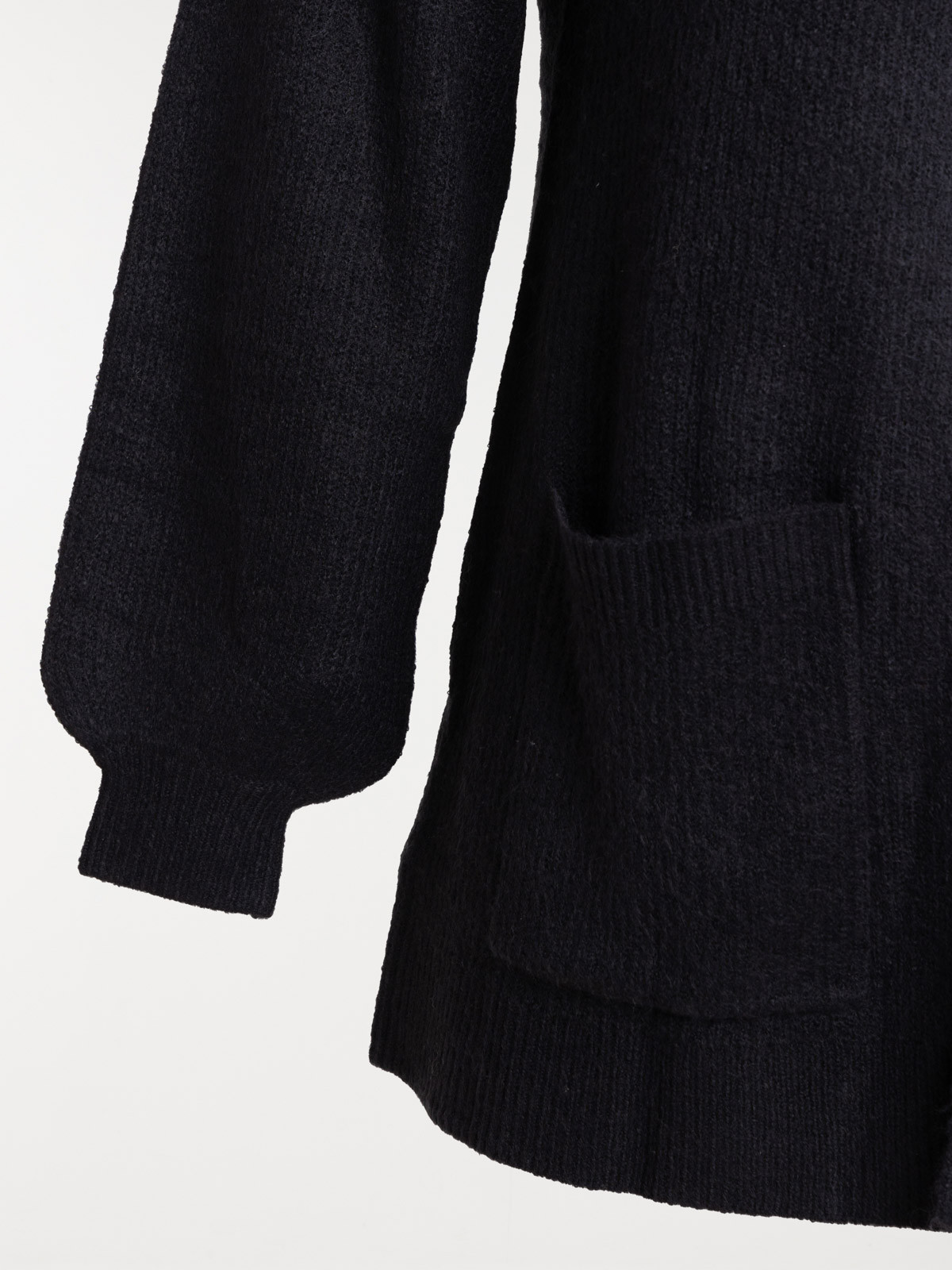 Gilet ouvert noir grande taille femme