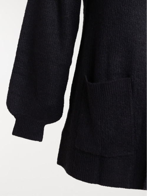 Gilet ouvert noir grande...