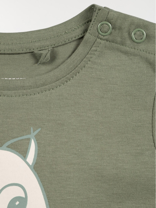 T-shirt kaki imprimé garçon (3-24M) T-shirt kaki imprimé garçon (3-24M)