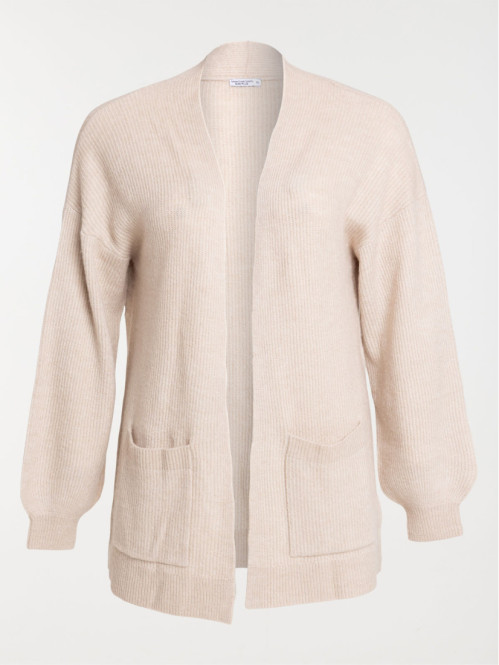 Gilet long grande taille femme