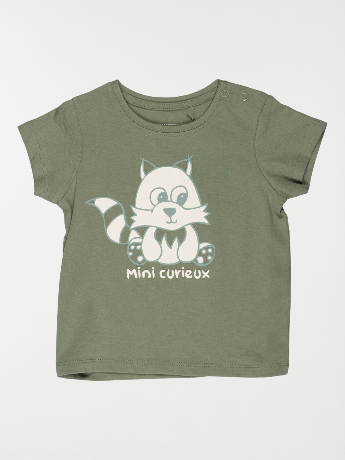 T-shirt kaki imprimé garçon (3-24M)