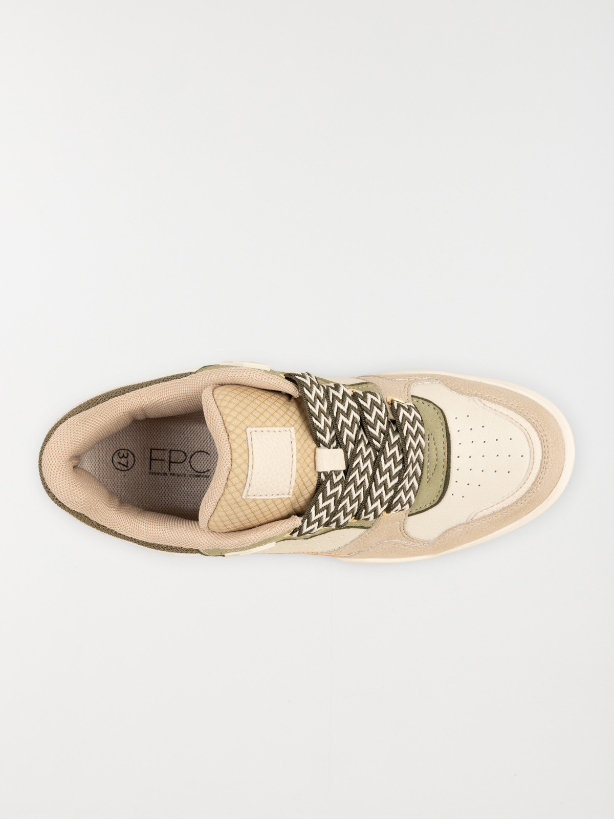 Basket beige et kaki femme (36-41)