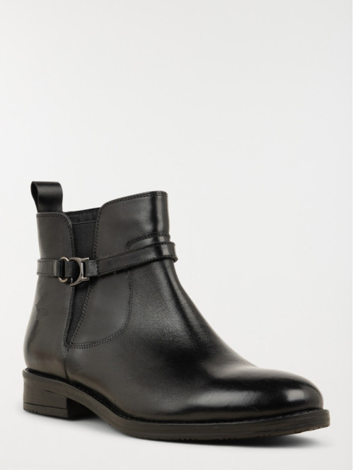 Bottine plate coloris noir femme (36-41) Bottine plate coloris noir femme (36-41)
