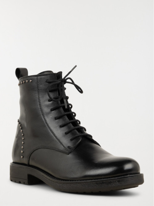 bottines plates lacets
