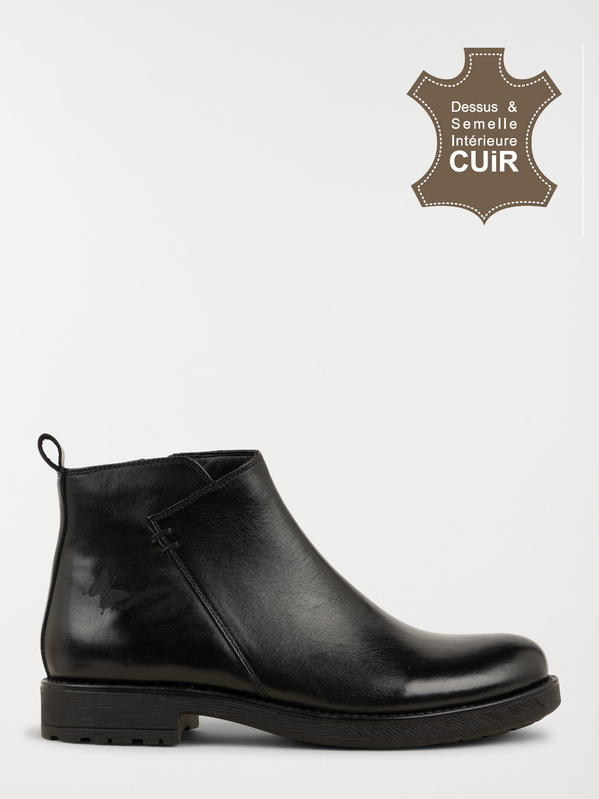 Bottines coloris noir femme (36-41)
