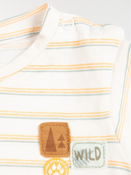 T-shirt rayé fantaisie garçon (3-24M) T-shirt rayé fantaisie garçon (3-24M)