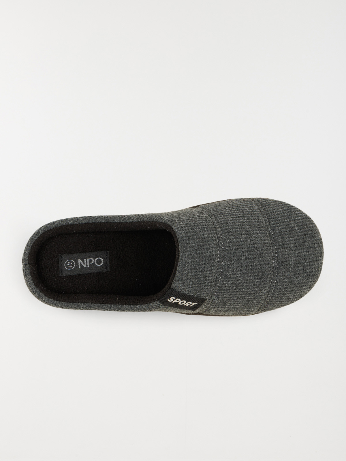 Chausson mule homme gris (41-46) Chausson mule homme gris (41-46)