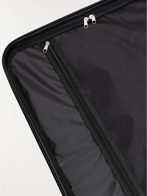 Valise rigide bleue à roulettes