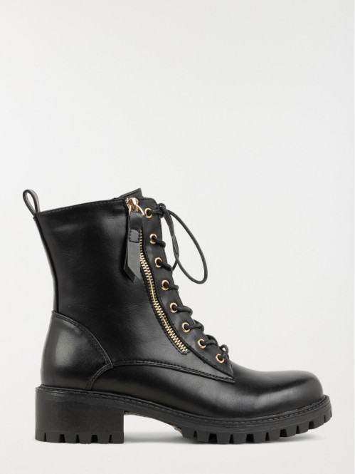 Bottines à lacets noires femme (36-41)