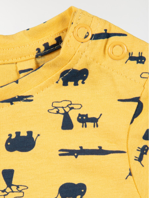 T-shirt motif garçon coloris or (3-24M)