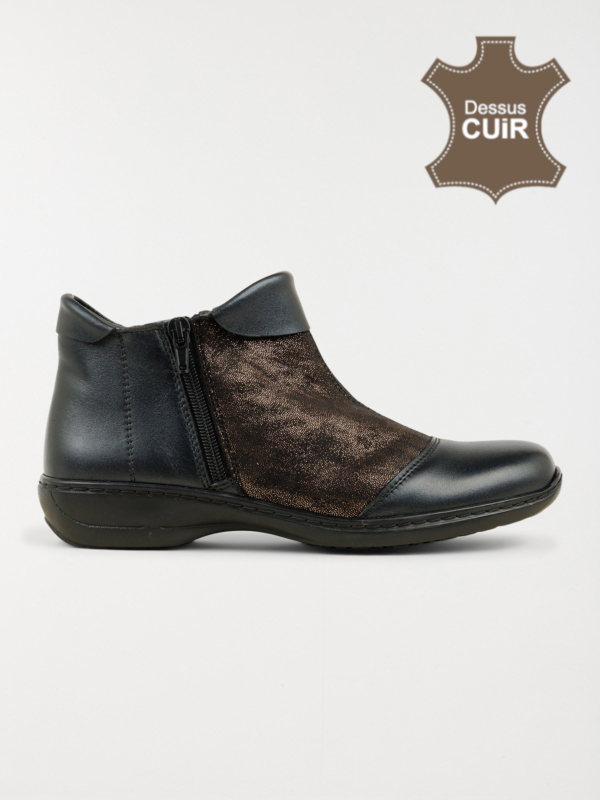 Bottines noires conforts femme (36-41)