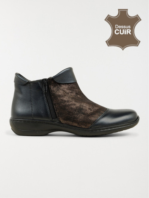 Bottines noires conforts femme (36-41)