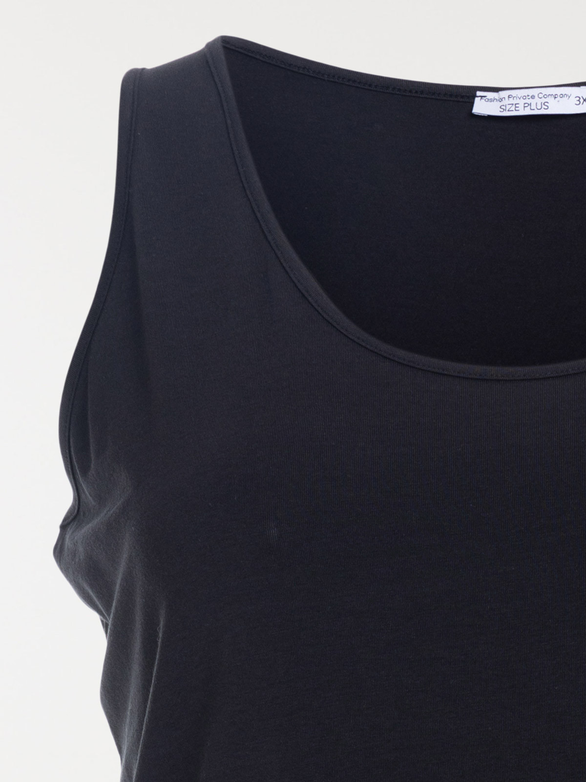 Débardeur noir grande taille femme