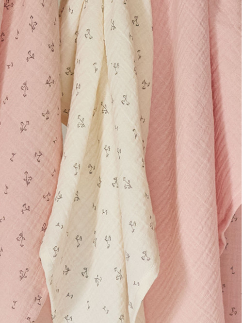Lot de 3 langes fleurs 60 x 60 cm fille 