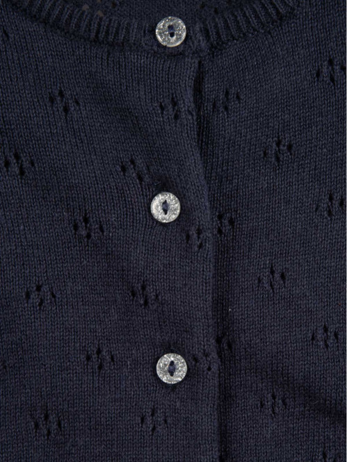 Gilet maille ajourée fille...