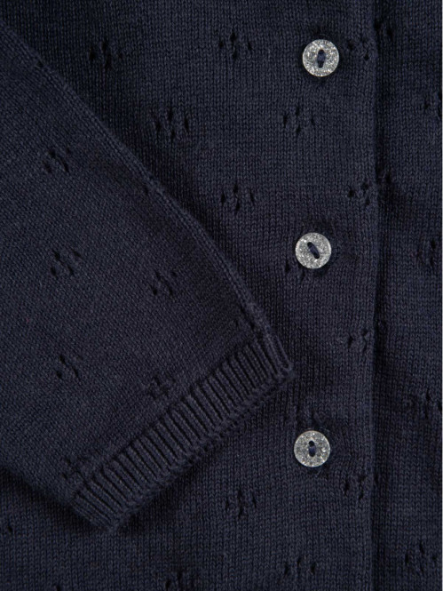 Gilet maille ajourée fille...