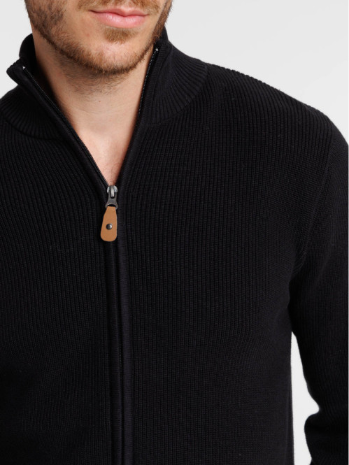 Gilet zippé noir homme