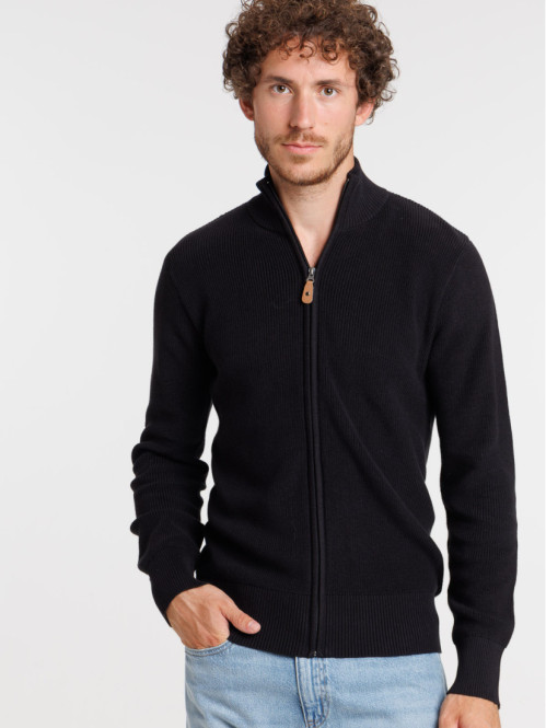 Gilet zippé noir homme